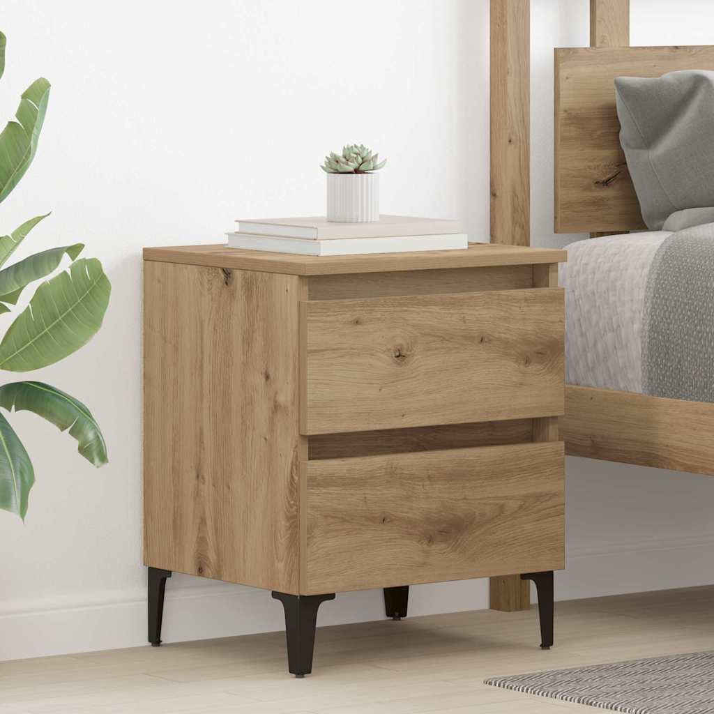 Nachttisch Eichenholz 40x35x50 cm Holzwerkstoff