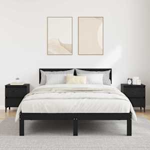 Noční skříňka 2 pcs Černý dub 40 x 35 x 50 cm Kompozitní dřevo - obrázek 1