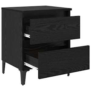 Noční skříňka 2 pcs Černý dub 40 x 35 x 50 cm Kompozitní dřevo - obrázek 5