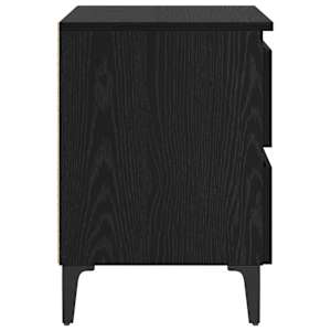 Noční skříňka 2 pcs Černý dub 40 x 35 x 50 cm Kompozitní dřevo - obrázek 7