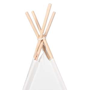 Teepee stan Bílá 120 x 120 x 150 cm Textil a Plast - obrázek 7