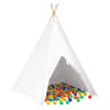 vidaXL Teepee telk Valge 120 x 120 x 150 cm Kangas ja plast