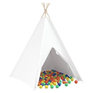 vidaXL Teepee telk Valge 120 x 120 x 150 cm Kangas ja plast