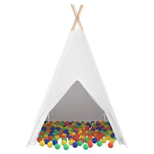 Teepee stan Bílá 120 x 120 x 150 cm Textil a Plast - obrázek 6