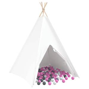 Teepee stan Bílá 120 x 120 x 150 cm Textil a Plast - obrázek 2