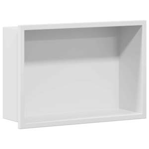 vidaXL Du&scaron;inurk Valge 30 x 20 x 9,5 cm Roostevaba teras