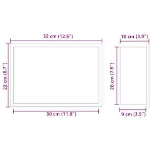 Sprchový nik Bílá 30 x 20 x 9,5 cm Nerezová ocel - obrázek 9