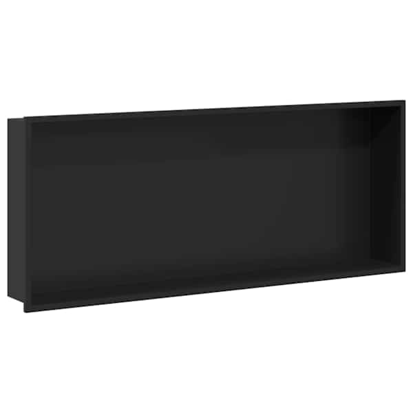 vidaXL Du&scaron;inurk Must 75 x 30 x 9,5 cm Roostevaba teras
