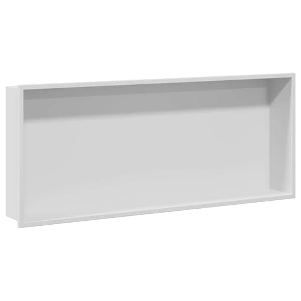 vidaXL Du&scaron;inurk Valge 75 x 30 x 9,5 cm Roostevaba teras