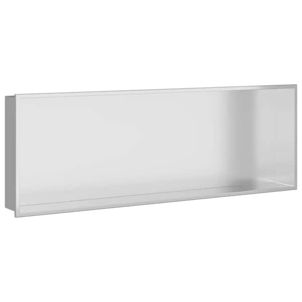 vidaXL Du&scaron;inurk H&otilde;bedane 90 x 30 x 9,5 cm Roostevaba teras
