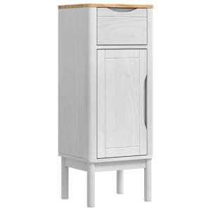 vidaXL Vannitoa kapp FLORO Valge 35 x 30 x 90 cm Kindel m&auml;nnipuidust