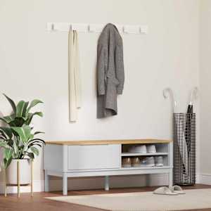 Klubska klop FLORO Bela 115 x 40 x 45 cm Masivno borovo les