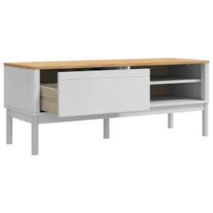 Lavice do chodby se zásuvkou FLORO Bílá 115 x 40 x 45 cm - obrázek 5