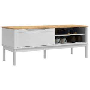 Lavice do chodby se zásuvkou FLORO Bílá 115 x 40 x 45 cm - obrázek 3