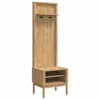 vidaXL Esiku kapp FLORO Vahapruun 50 x 40 x 158 cm Kindel m&auml;nnipuidust