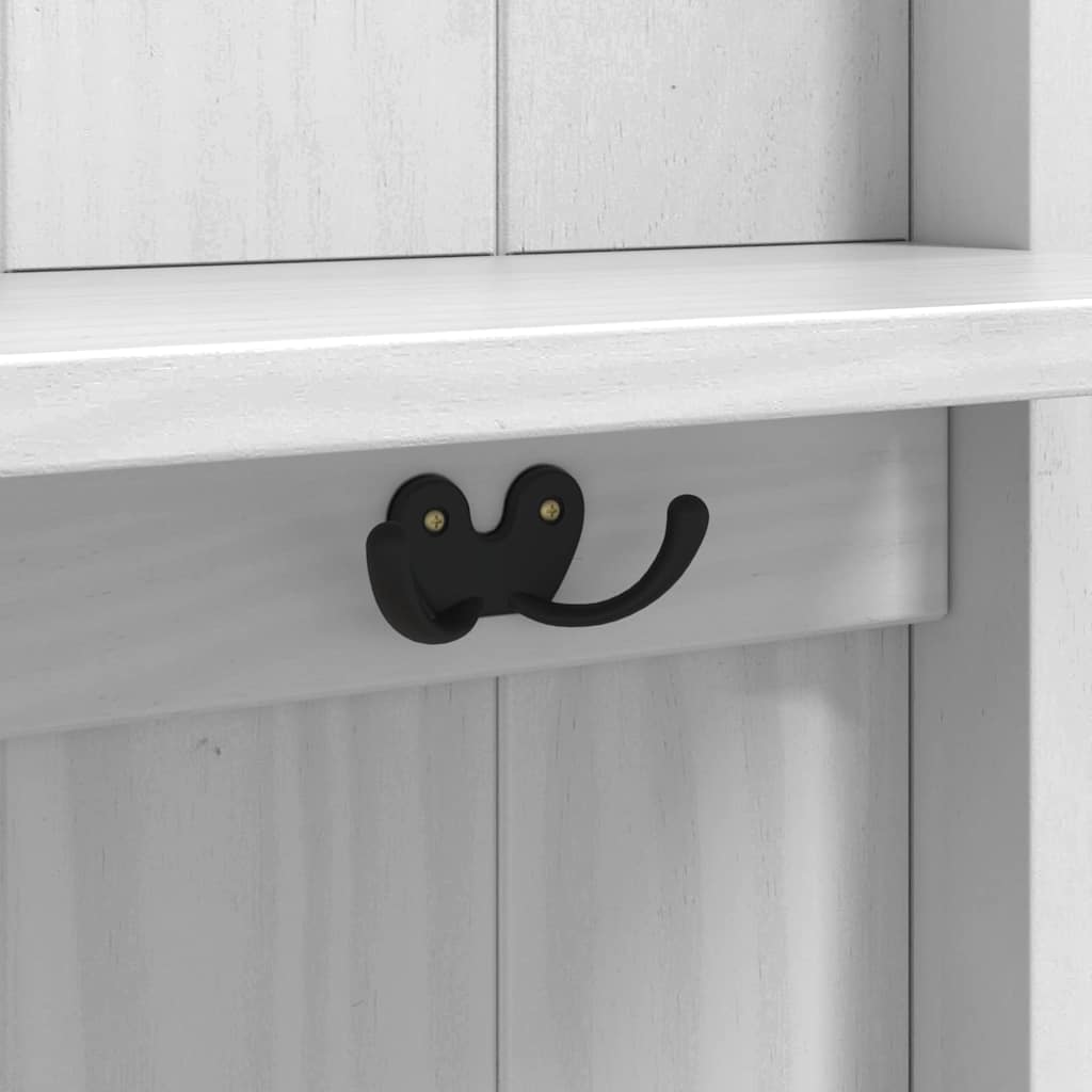 Omara za hodnik FLORO Bela 50 x 40 x 158 cm Masivno borovo les - slika 8