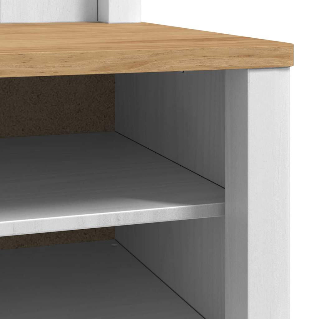 Omara za hodnik FLORO Bela 50 x 40 x 158 cm Masivno borovo les - slika 9