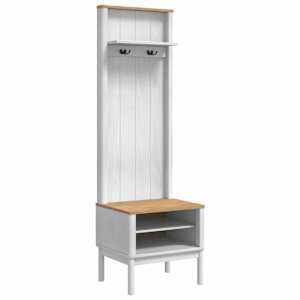 Kabinet na chodbu s policí FLORO Bílá 50 x 40 x 158 cm - obrázek 2