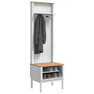 Kabinet na chodbu s policí FLORO Bílá 50 x 40 x 158 cm - obrázek 3