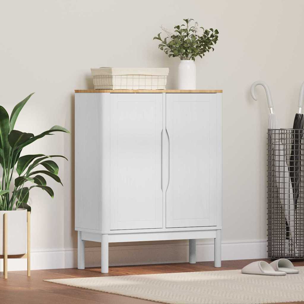 vidaXL Bufet Alb 70 x 30 x 70,5 cm Lemn de pin masiv