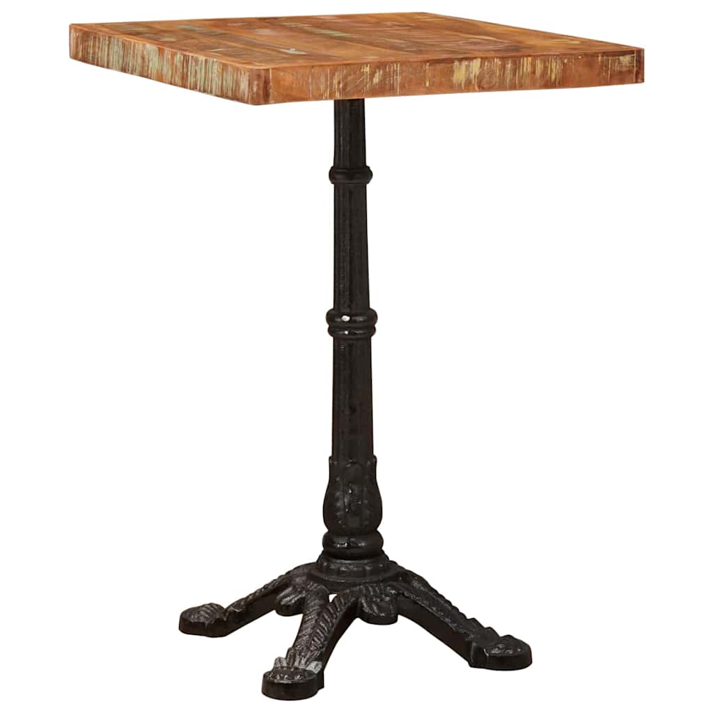 vidaXL Masă bistro Maro 50 x 50 x 76 cm Lemn masiv reciclat