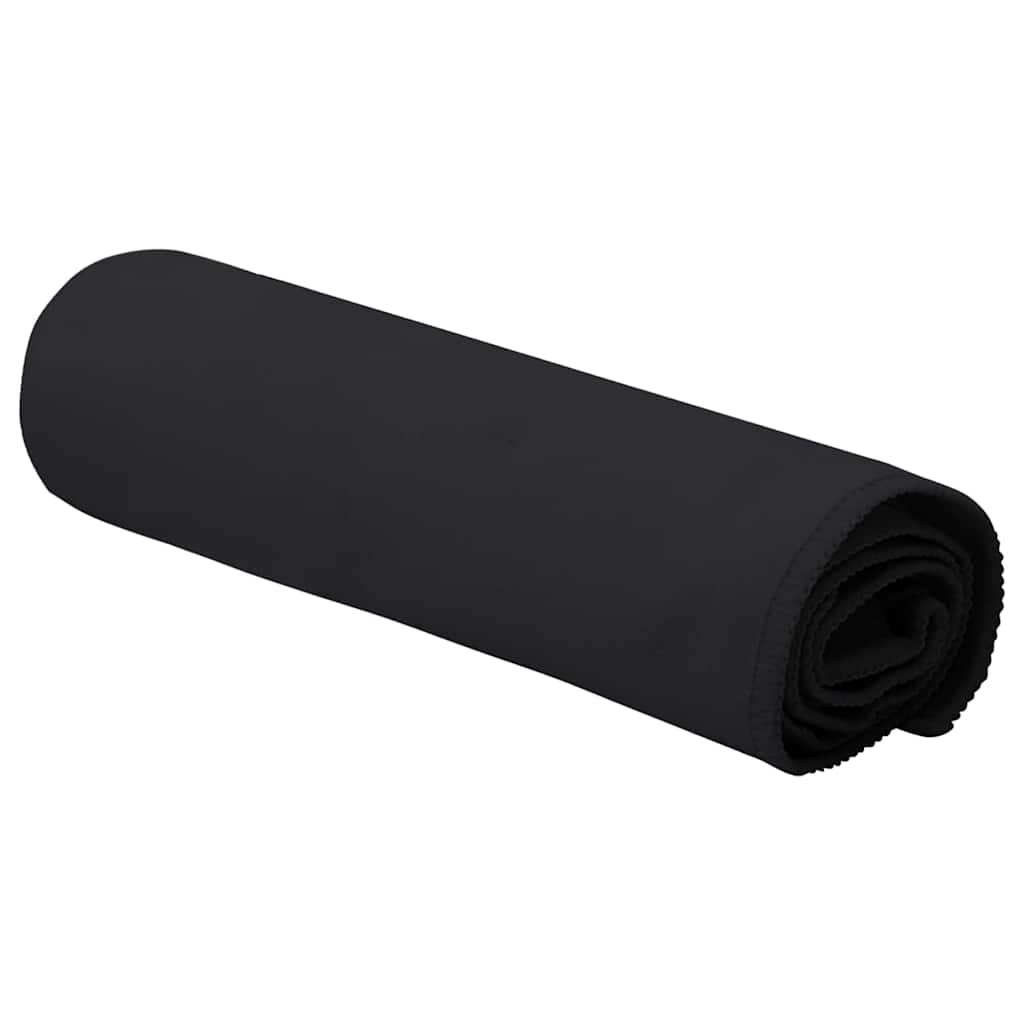 vidaXL Sporthanddoeken 2 pcs Zwart 50 x 30 cm Polyester en polyamide