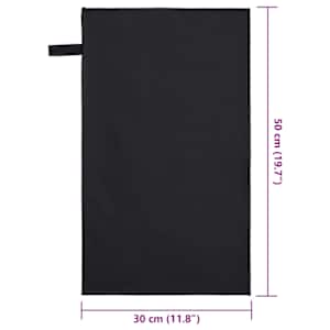 Sportovní osušky 2 pcs Černá 50 x 30 cm Polyester a polyamid - obrázek 8