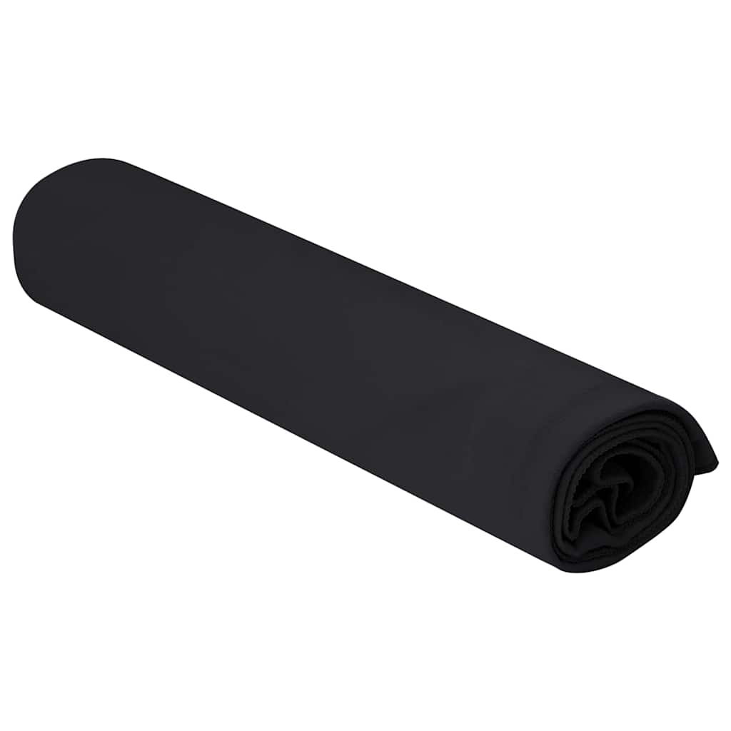 vidaXL Sporthanddoeken 2 pcs Zwart 100 x 50 cm Polyester en polyamide