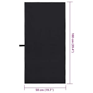 Sportovní osušky 2 pcs Černá 100 x 50 cm Polyester a polyamid - obrázek 8