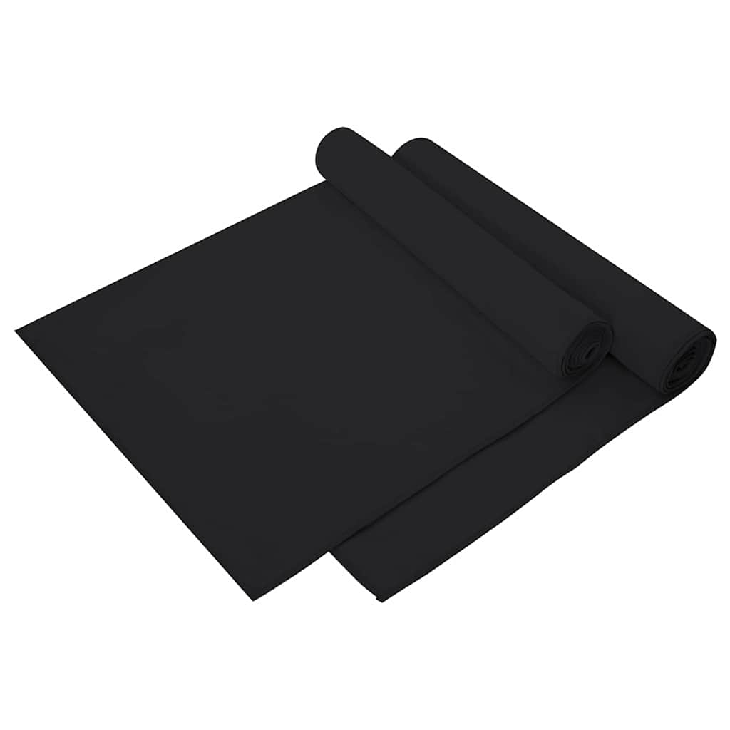 vidaXL Prosoape Sport 2 pcs Negru 140 x 70 cm Poliester și poliamidă