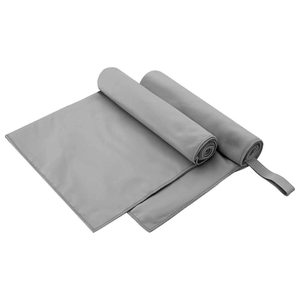 vidaXL Prosoape Sport 2 pcs Gri închis 100 x 50 cm