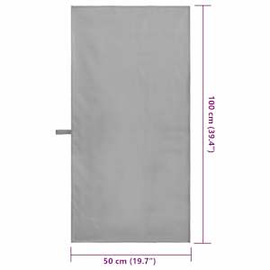 Sportovní osušky 2 pcs Tmavě šedá 100 x 50 cm - obrázek 8