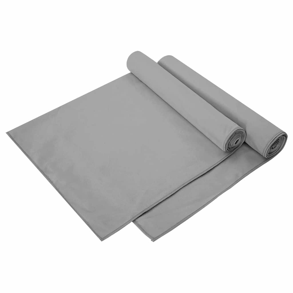 vidaXL Prosoape Sport 2 pcs Gri închis 140 x 70 cm