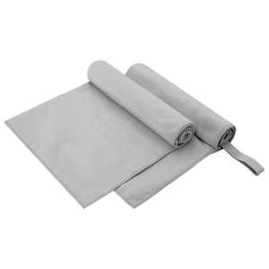 Sportovní osušky 2 pcs Šedá 100 x 50 cm Polyester a polyamid - obrázek 1