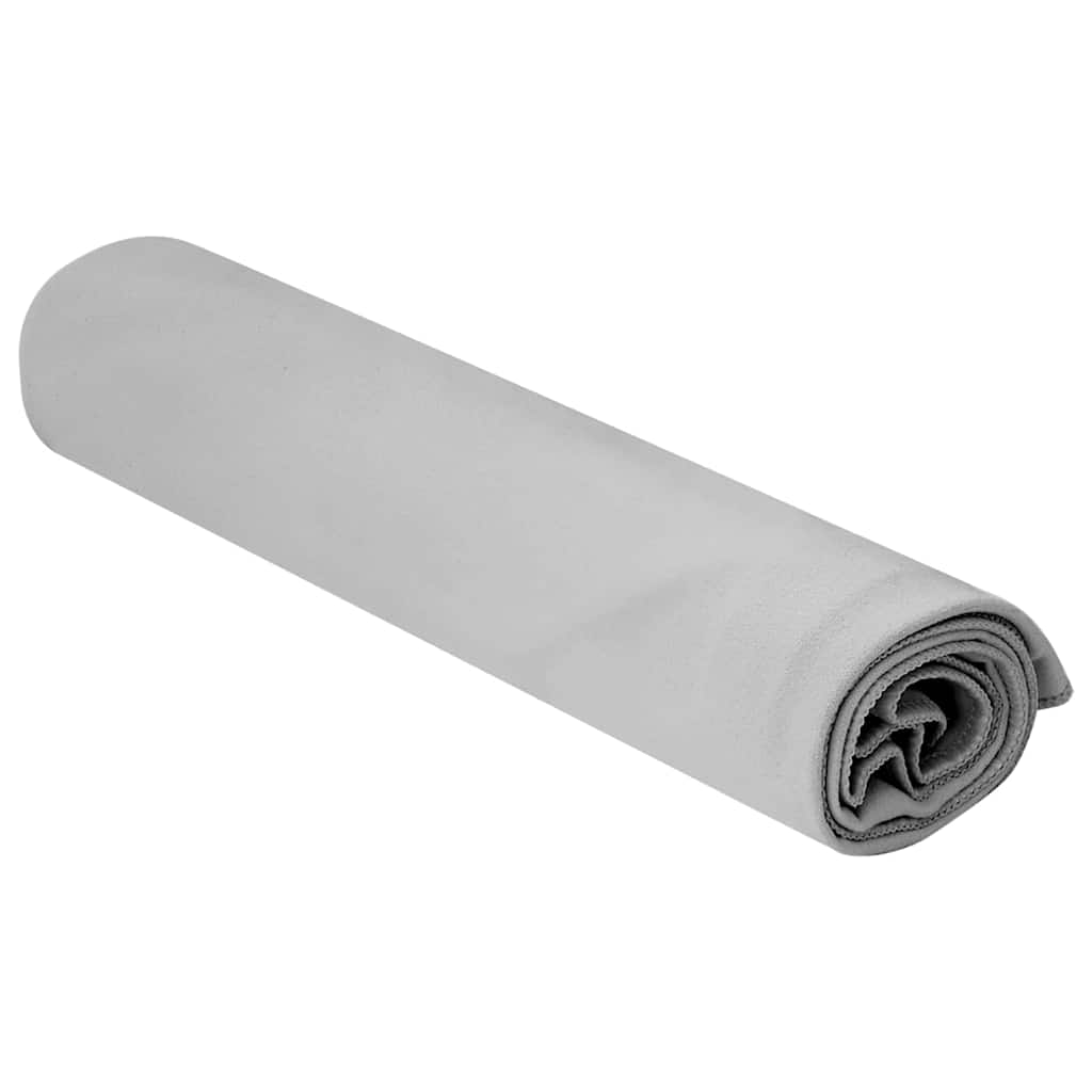 vidaXL Sporthanddoeken 2 pcs Grijs 100 x 50 cm Polyester en polyamide