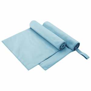 Sportovní osušky 2 pcs Modrá 100 x 50 cm Polyester a polyamid - obrázek 1