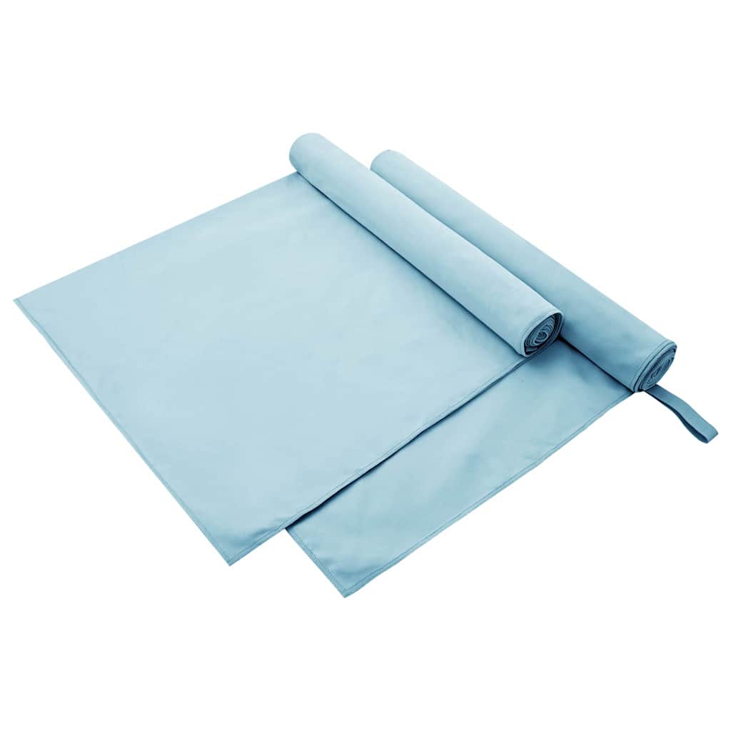 vidaXL Prosoape Sport 2 pcs albastru 180 x 90 cm