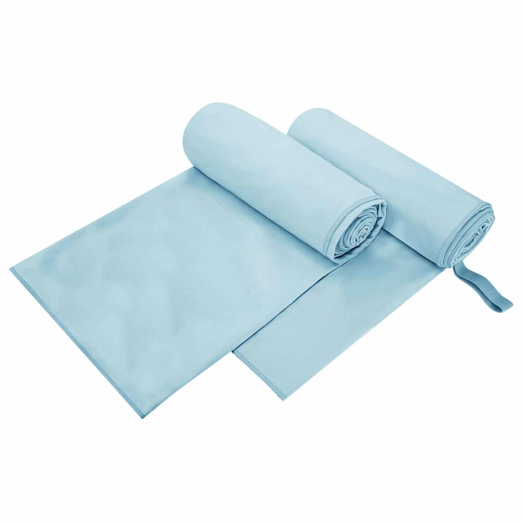Spordirätikud 2 pcs Sinine 200 x 100 cm Polüester ja polüamiid