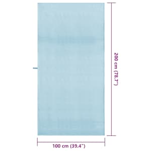 Sportovní osušky 2 pcs Modrá 200 x 100 cm Polyester a polyamid - obrázek 8