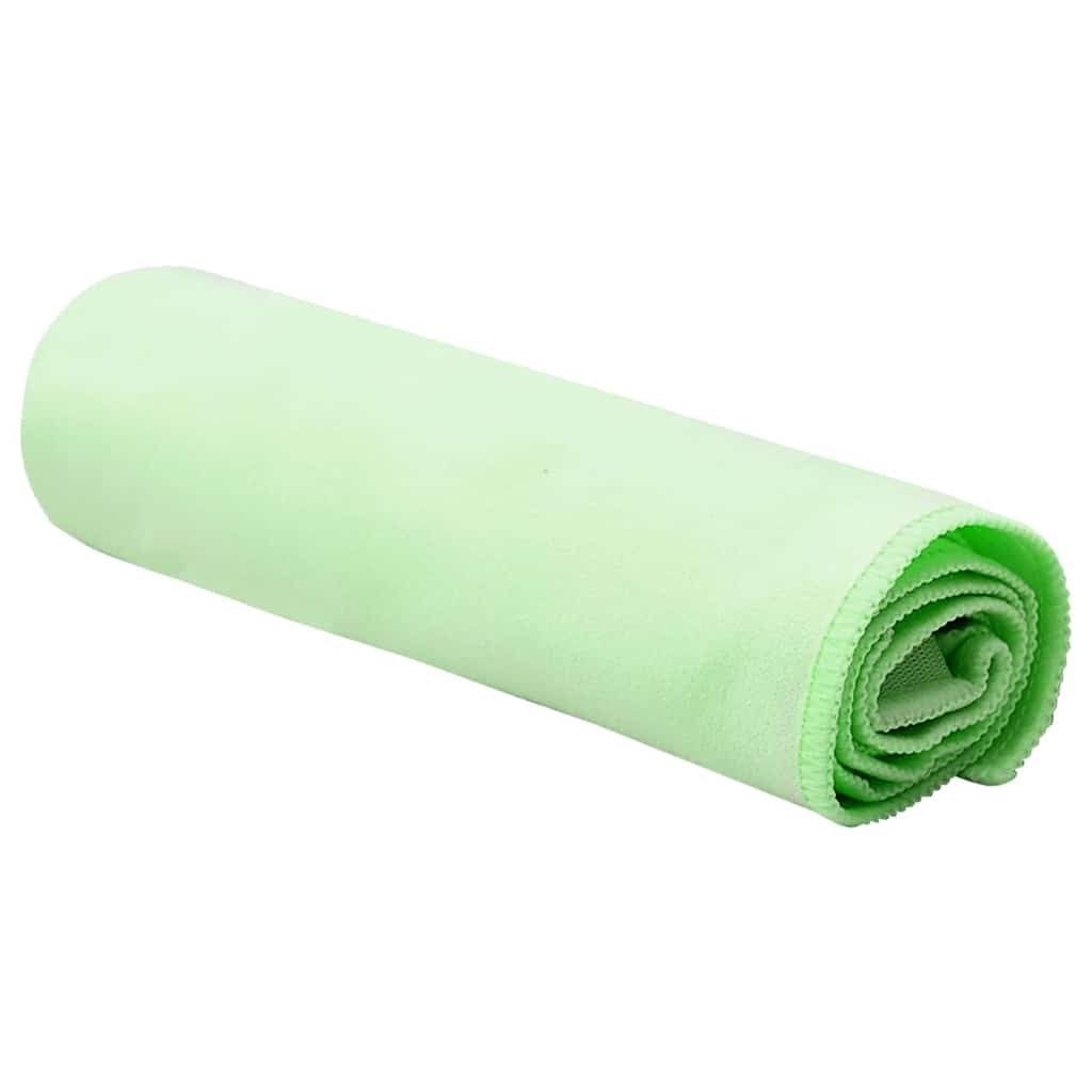 vidaXL Sporthanddoeken 2 pcs Groen 50 x 30 cm Polyester en polyamide