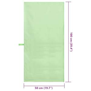 Sportovní osušky 2 pcs Zelená 100 x 50 cm Polyester a polyamid - obrázek 8