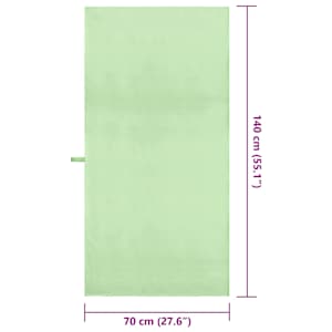 Sportovní osušky 2 pcs Zelená 140 x 70 cm - obrázek 8