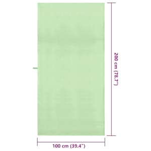 Sportovní osušky 2 pcs Zelená 200 x 100 cm Polyester a polyamid - obrázek 8