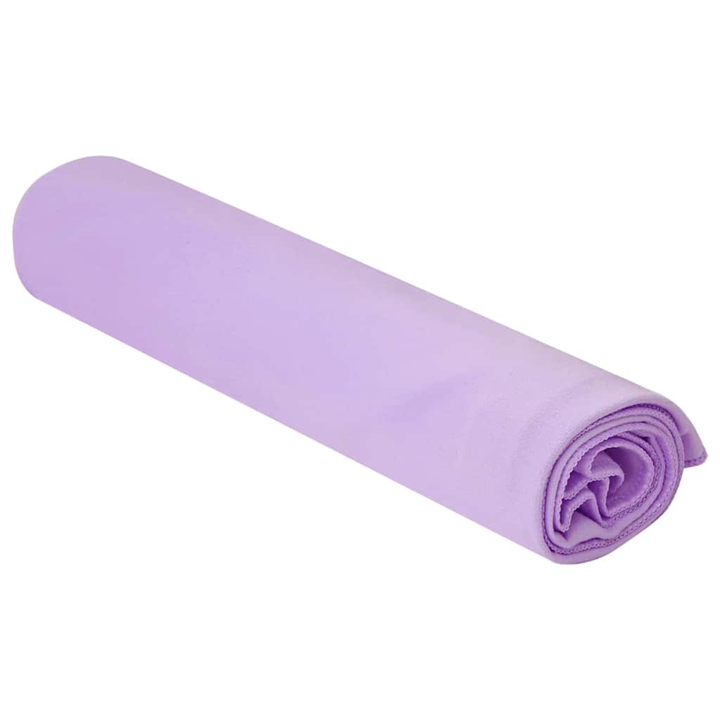 vidaXL Sporthanddoeken 2 pcs Paars 100 x 50 cm Polyester en polyamide