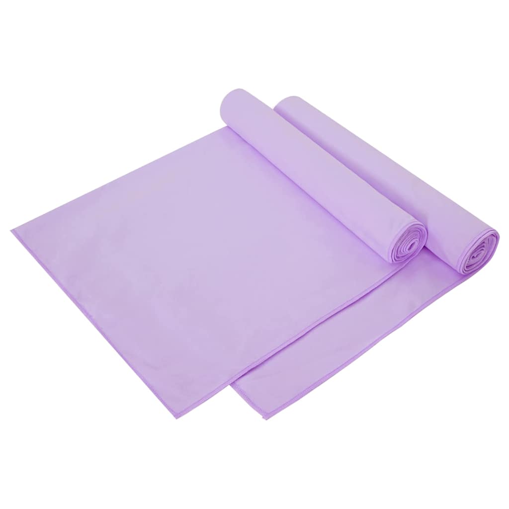 vidaXL Prosoape Sport 2 pcs Violet 140 x 70 cm