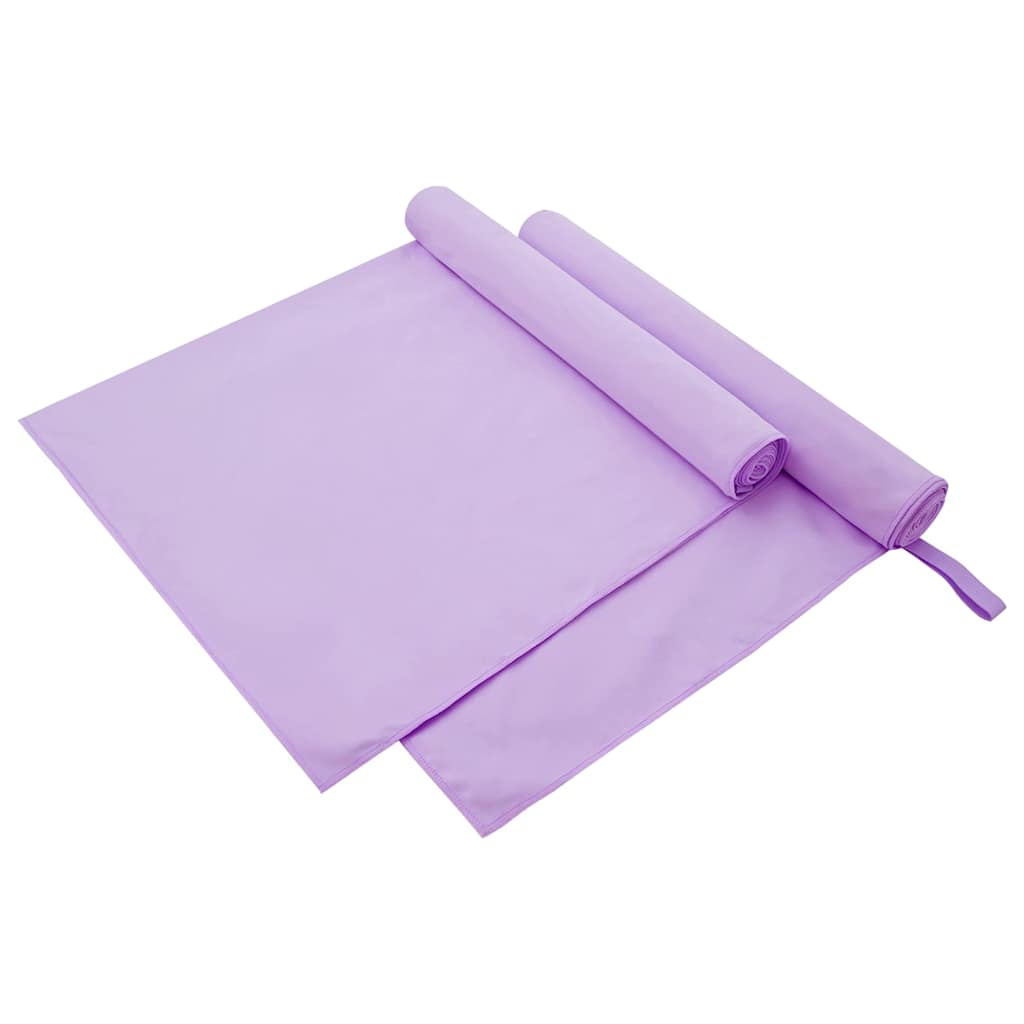Spordirätikud 2 pcs Lilla 180 x 90 cm Polüester ja polüamiid