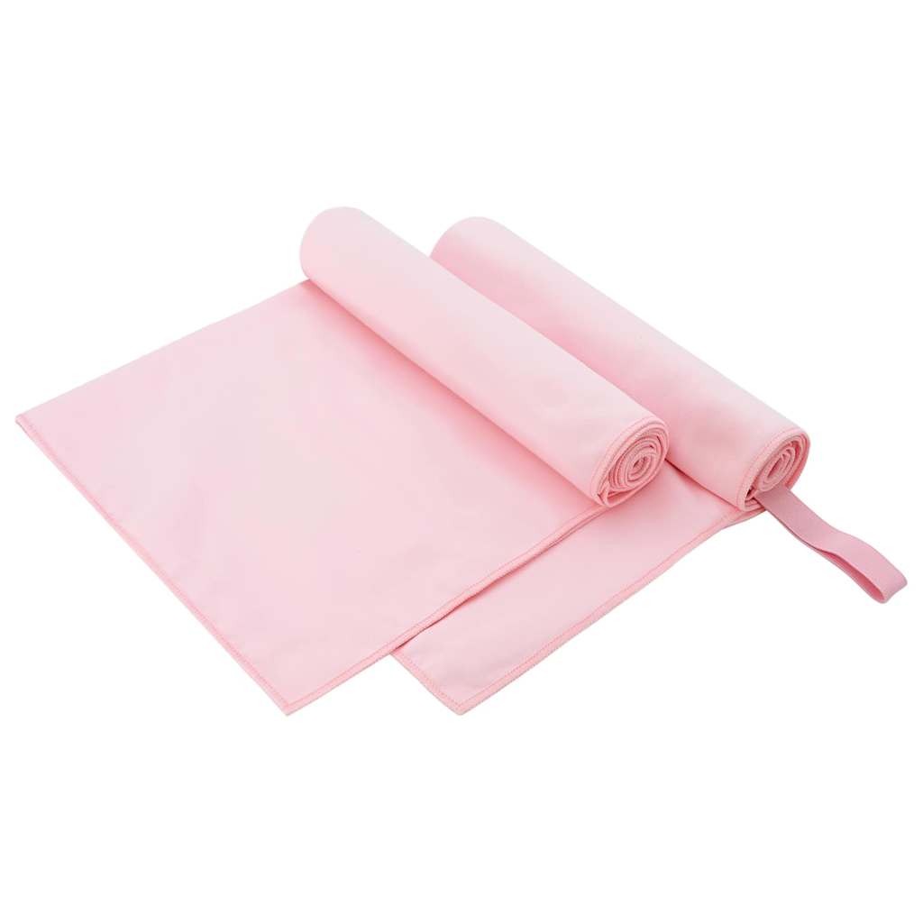 Prosoape - Prosoape Sport 2 pcs Roz 100 x 50 cm Poliester și poliamidă