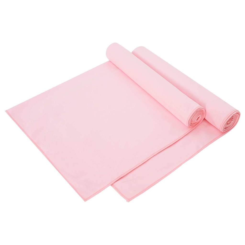 vidaXL Prosoape Sport 2 pcs Roz 140 x 70 cm Poliester și poliamidă
