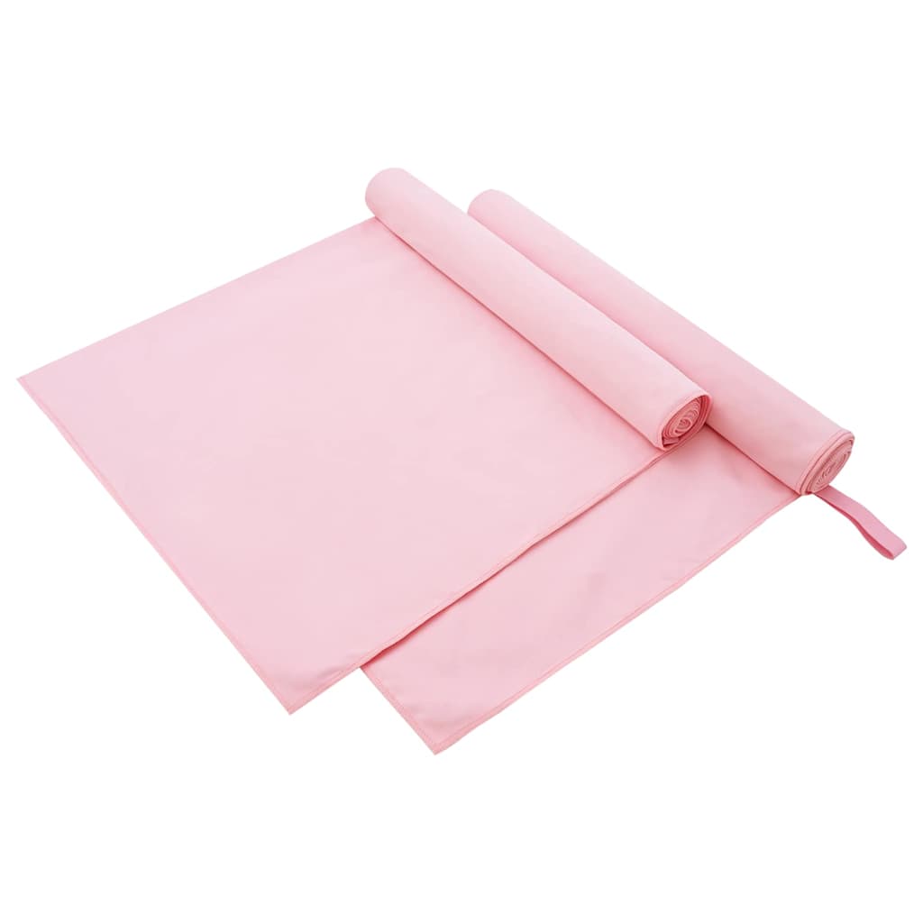 Spordirätikud 2 pcs Roosa 180 x 90 cm Polüester ja polüamiid