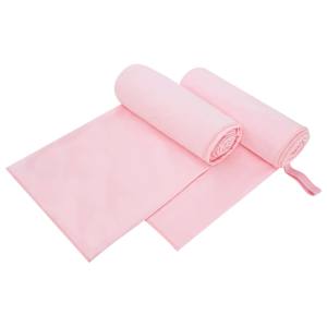 Sportovní osušky 2 pcs Růžová 200 x 100 cm Polyester a polyamid - obrázek 1